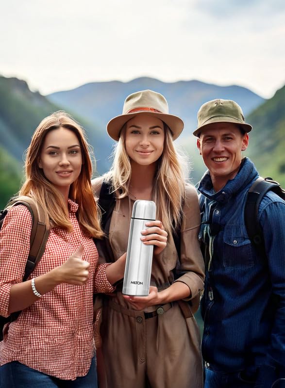Milton Flip LidThermosteel Water Bottle - 24 Hr Hot and Cold - Leak Proof