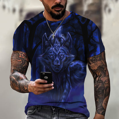 Animal Beast Lion 3D Printed  Men's T-shirt