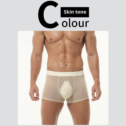 Men's Transparent Ice Silk Underwear - Thin, Breathable, Traceless
