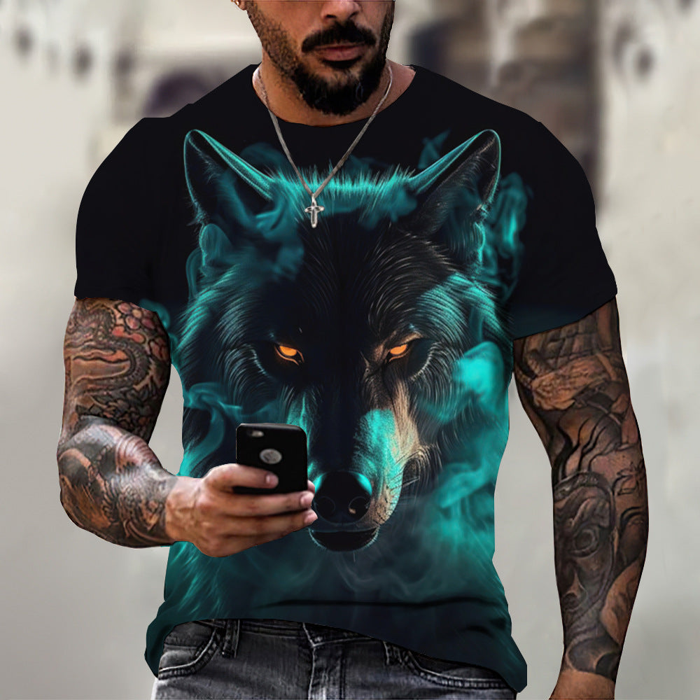 Animal Beast Lion 3D Printed  Men's T-shirt