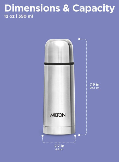 Milton Flip LidThermosteel Water Bottle - 24 Hr Hot and Cold - Leak Proof