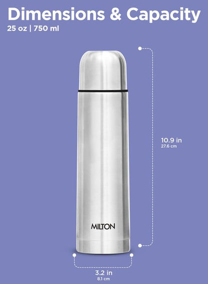 Milton Flip LidThermosteel Water Bottle - 24 Hr Hot and Cold - Leak Proof