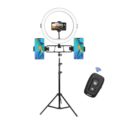 Big LED Ring Light for Camera Phone- YouTube Video Shooting and Makeup Light with 7 Feet Foldable Tripod Stand