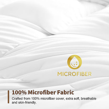 Comforter for Double Bed – All Season/AC/Summer Solid Double Bed Comforter Quilt Blanket | Dohar | Duvet | Ultra Soft & Lightweight – 300 GSM, Ivory