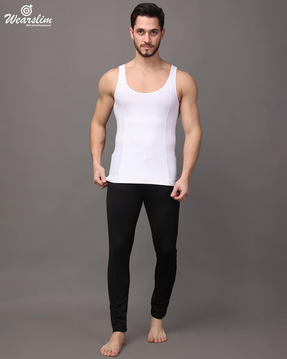 Wearslim Premium Men's Super Combed Cotton Elastene Stretch Fabric Tummy Tucker Vest