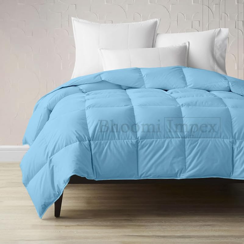 Comforter for Double Bed – All Season/AC/Summer Solid Double Bed Comforter Quilt Blanket | Dohar | Duvet | Ultra Soft & Lightweight – 300 GSM, Ivory