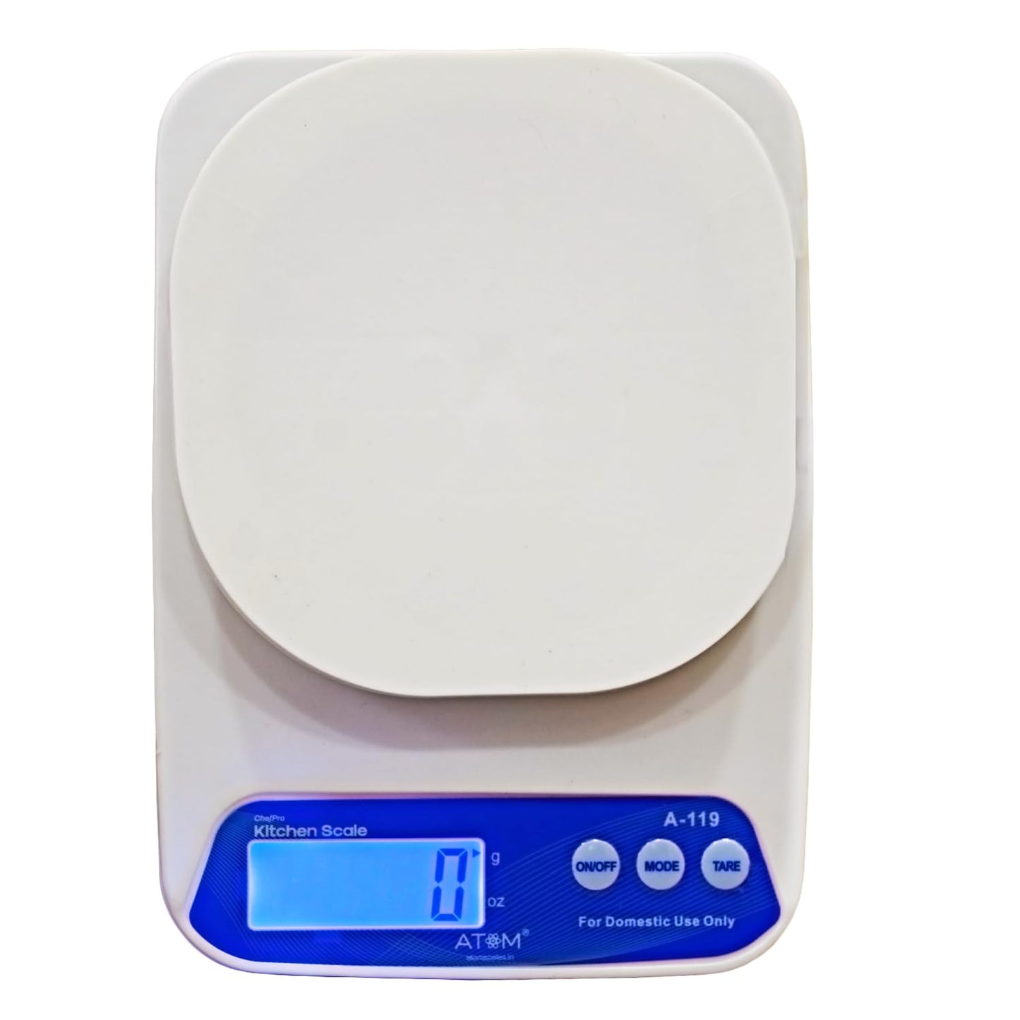 Atom 10Kg Kitchen Weight Machine 6 Months Manufacturer Warranty, Digital Scale with LCD Display, Scale for Home Baking, Cooking & Balance Diet. Machine with capacity 10Kg, SF400/A121,Color May Vary