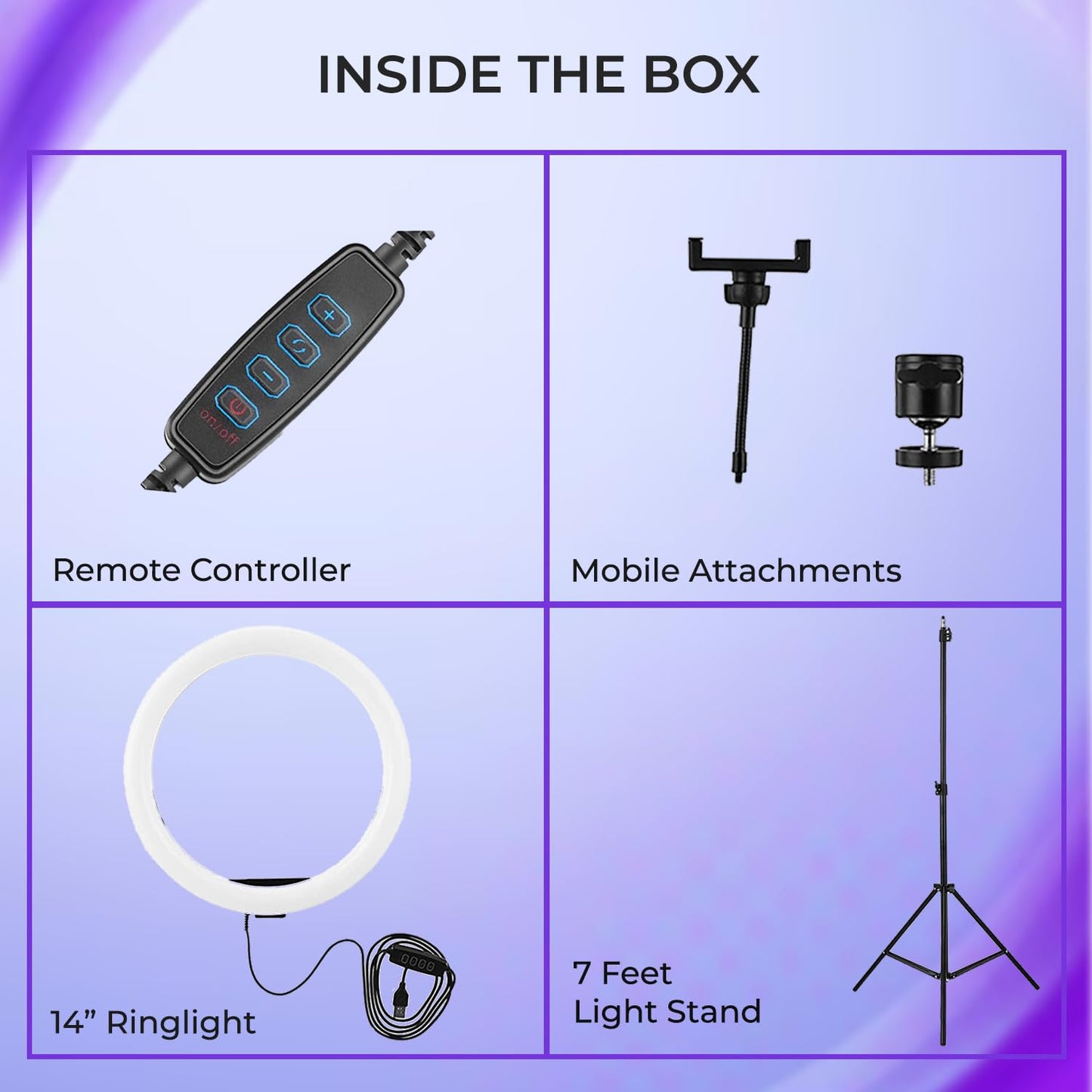 Big LED Ring Light for Camera Phone- YouTube Video Shooting and Makeup Light with 7 Feet Foldable Tripod Stand