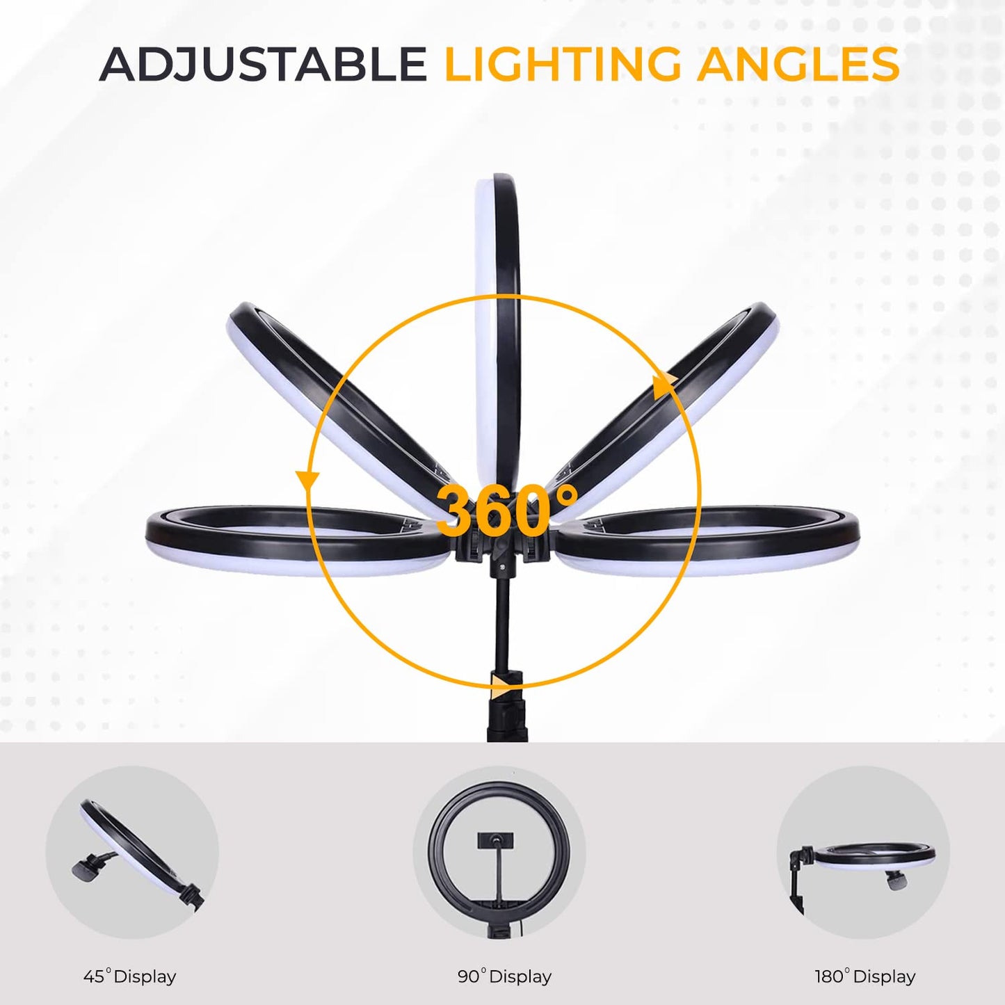 Big LED Ring Light for Camera Phone- YouTube Video Shooting and Makeup Light with 7 Feet Foldable Tripod Stand