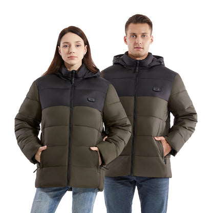 Smart Heating Two-color Constant Temperature Cotton-Padded Coat