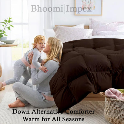 Comforter for Double Bed – All Season/AC/Summer Solid Double Bed Comforter Quilt Blanket | Dohar | Duvet | Ultra Soft & Lightweight – 300 GSM, Ivory