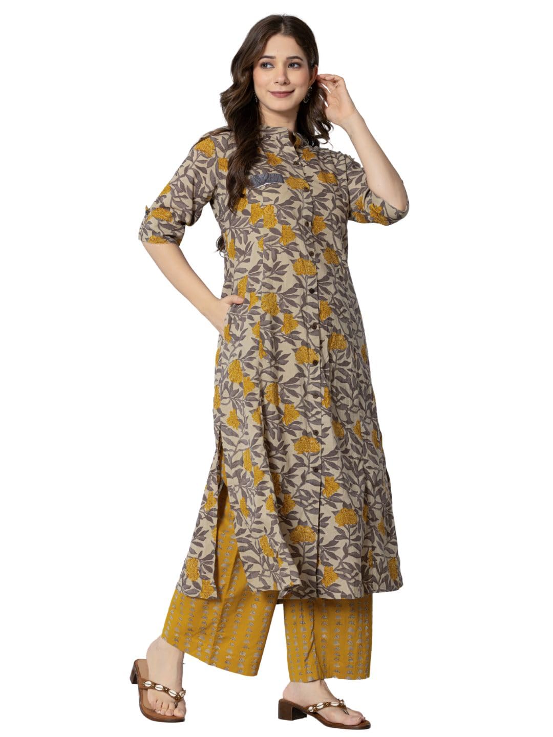 Women Kurta with Palazzo Pant Set