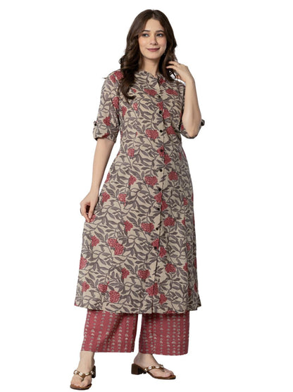 Women Kurta with Palazzo Pant Set