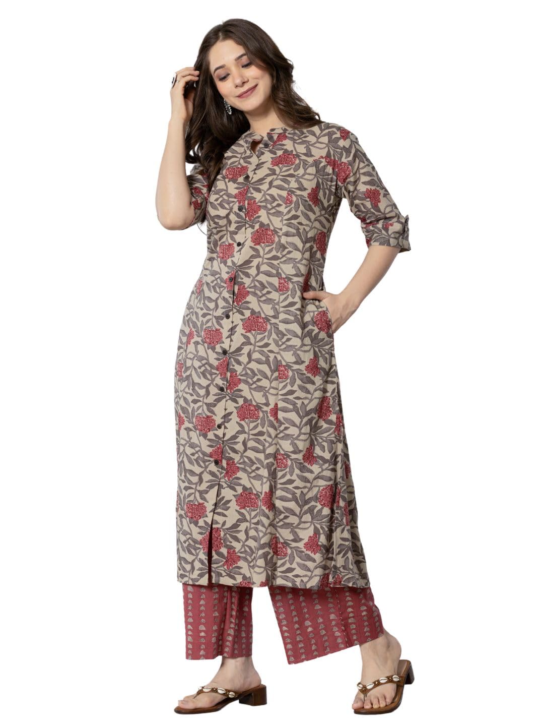 Women Kurta with Palazzo Pant Set
