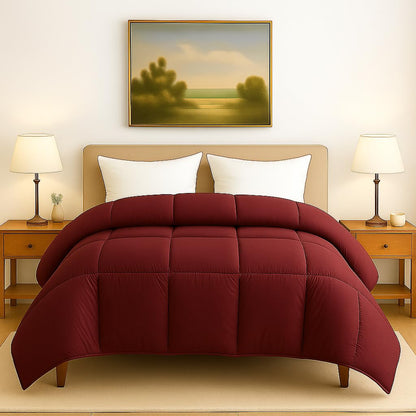 Comforter for Double Bed – All Season/AC/Summer Solid Double Bed Comforter Quilt Blanket | Dohar | Duvet | Ultra Soft & Lightweight – 300 GSM, Ivory