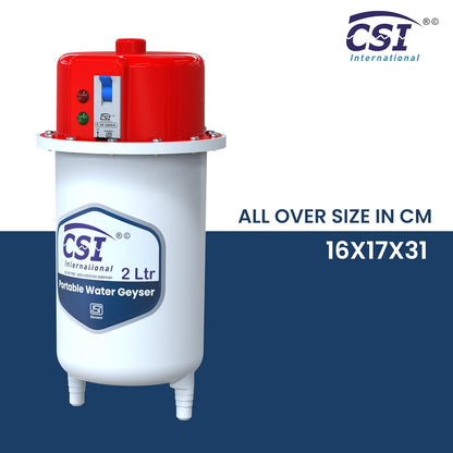 CSI INTERNATIONAL Instant Water Geyser, 1 L Portable Water Heater, Made Of First Class Abs Plastic 3Kw, Auto Cut Off Feature (Red)