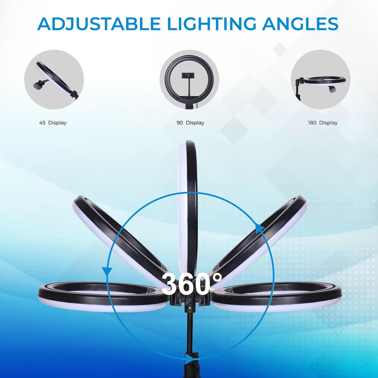 Big LED Ring Light for Camera Phone- YouTube Video Shooting and Makeup Light with 7 Feet Foldable Tripod Stand