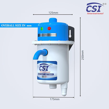 CSI INTERNATIONAL Instant Water Geyser, 1 L Portable Water Heater, Made Of First Class Abs Plastic 3Kw, Auto Cut Off Feature (Red)