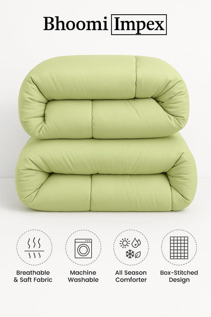 Comforter for Double Bed – All Season/AC/Summer Solid Double Bed Comforter Quilt Blanket | Dohar | Duvet | Ultra Soft & Lightweight – 300 GSM, Ivory