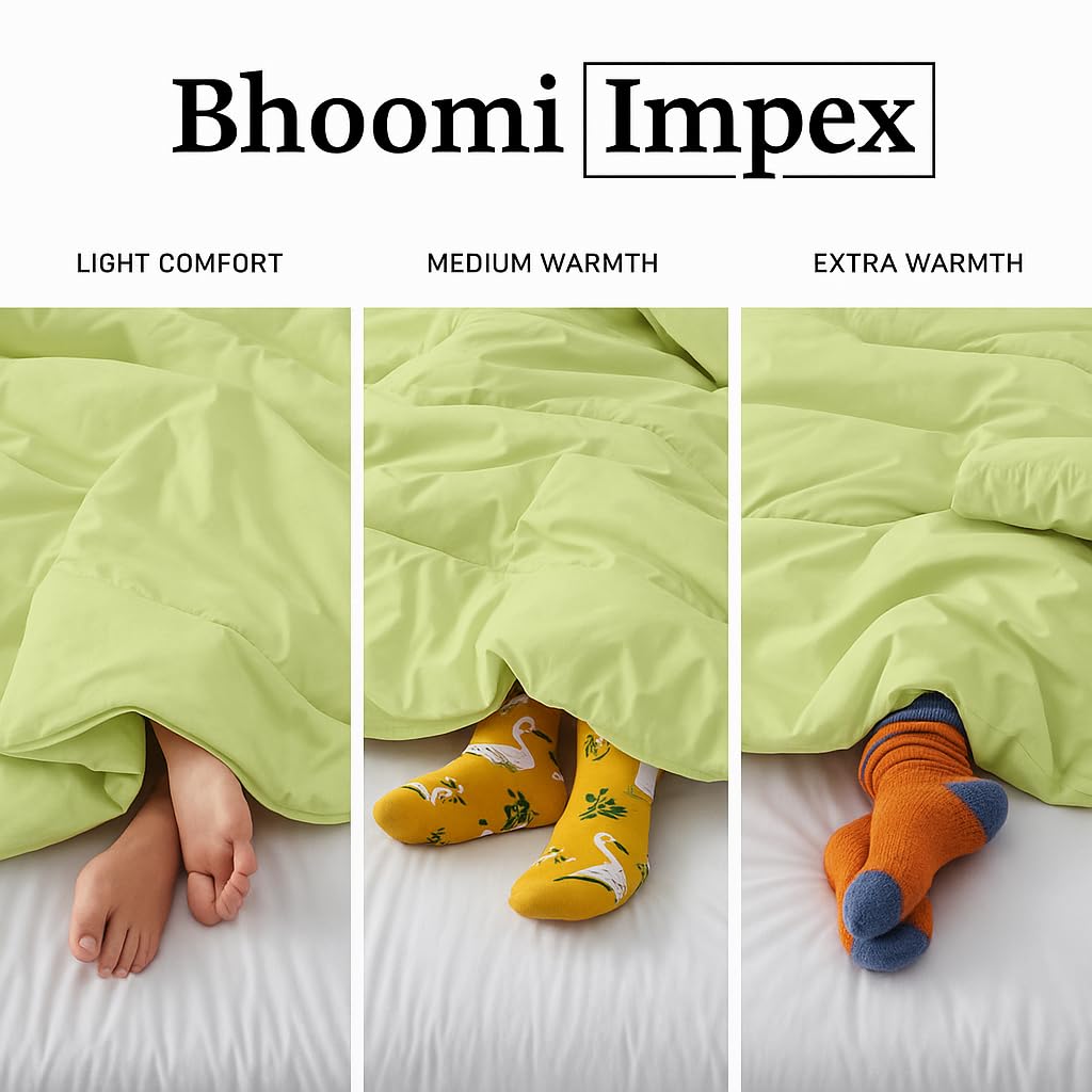 Comforter for Double Bed – All Season/AC/Summer Solid Double Bed Comforter Quilt Blanket | Dohar | Duvet | Ultra Soft & Lightweight – 300 GSM, Ivory