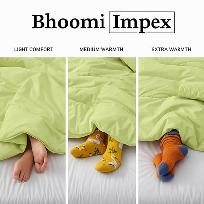 Comforter for Double Bed – All Season/AC/Summer Solid Double Bed Comforter Quilt Blanket | Dohar | Duvet | Ultra Soft & Lightweight – 300 GSM, Ivory