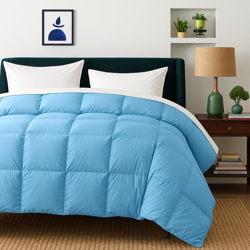 Comforter for Double Bed – All Season/AC/Summer Solid Double Bed Comforter Quilt Blanket | Dohar | Duvet | Ultra Soft & Lightweight – 300 GSM, Ivory