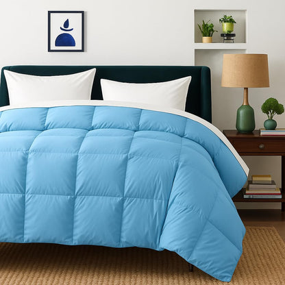 Comforter for Double Bed – All Season/AC/Summer Solid Double Bed Comforter Quilt Blanket | Dohar | Duvet | Ultra Soft & Lightweight – 300 GSM, Ivory