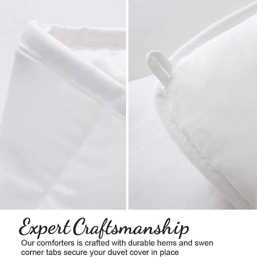 Comforter for Double Bed – All Season/AC/Summer Solid Double Bed Comforter Quilt Blanket | Dohar | Duvet | Ultra Soft & Lightweight – 300 GSM, Ivory