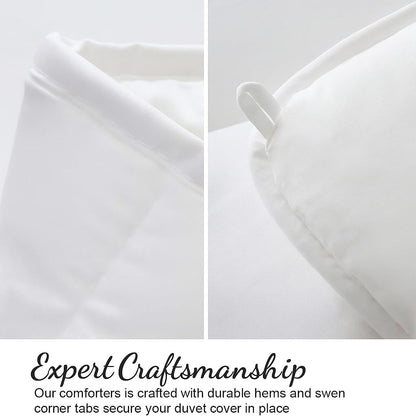 Comforter for Double Bed – All Season/AC/Summer Solid Double Bed Comforter Quilt Blanket | Dohar | Duvet | Ultra Soft & Lightweight – 300 GSM, Ivory