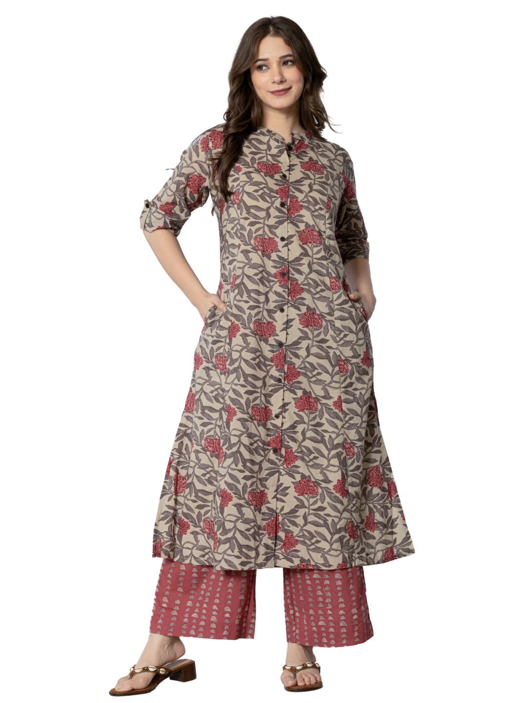 Women Kurta with Palazzo Pant Set