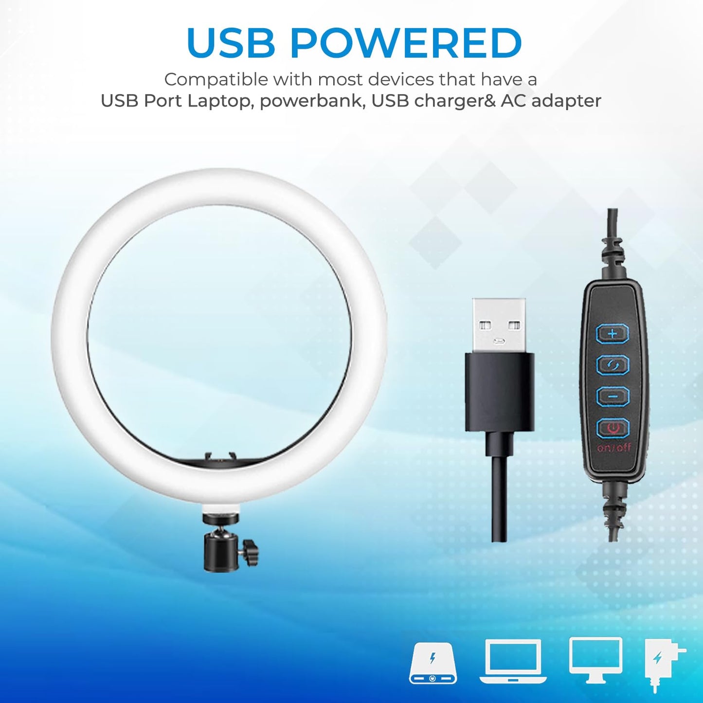 Big LED Ring Light for Camera Phone- YouTube Video Shooting and Makeup Light with 7 Feet Foldable Tripod Stand