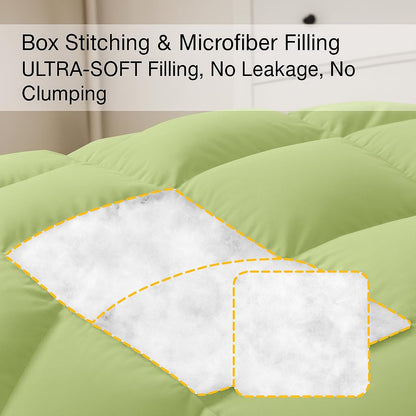 Comforter for Double Bed – All Season/AC/Summer Solid Double Bed Comforter Quilt Blanket | Dohar | Duvet | Ultra Soft & Lightweight – 300 GSM, Ivory