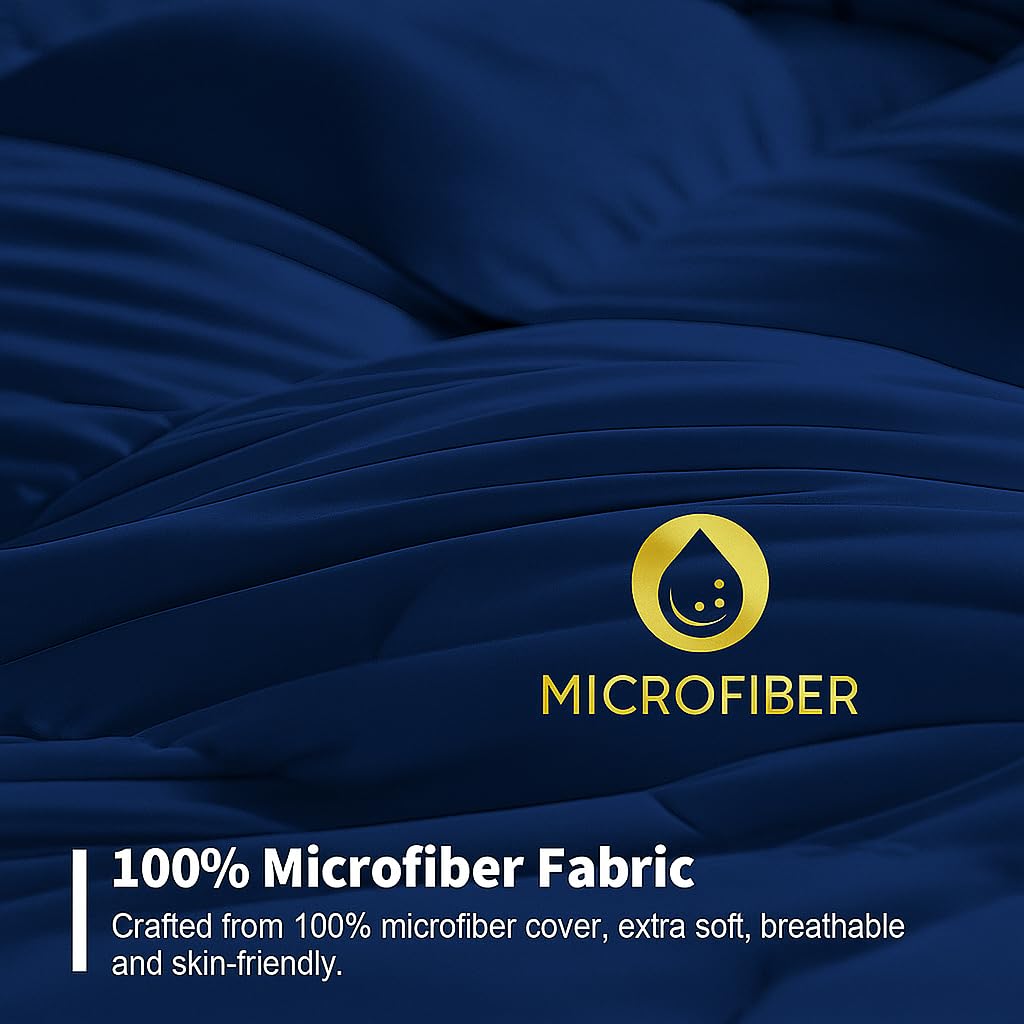 Comforter for Double Bed – All Season/AC/Summer Solid Double Bed Comforter Quilt Blanket | Dohar | Duvet | Ultra Soft & Lightweight – 300 GSM, Ivory