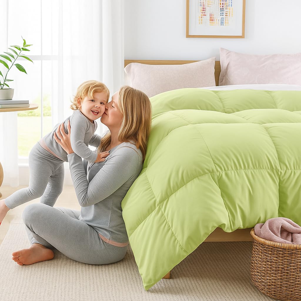 Comforter for Double Bed – All Season/AC/Summer Solid Double Bed Comforter Quilt Blanket | Dohar | Duvet | Ultra Soft & Lightweight – 300 GSM, Ivory