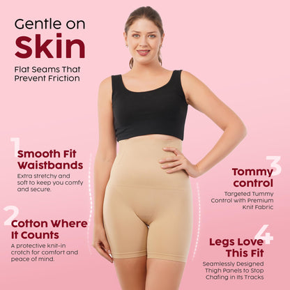 Women's Tummy Tucker Shapewear Shorts | High Waist Slim Fit Body Shaper for Women