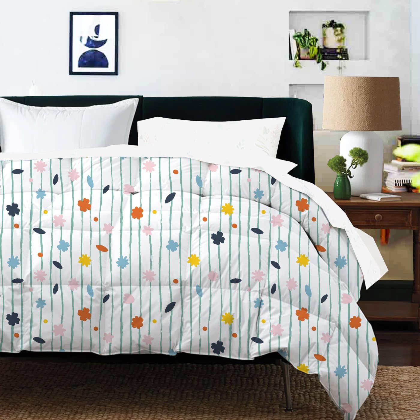 Comforter for Double Bed – All Season/AC/Summer Solid Double Bed Comforter Quilt Blanket | Dohar | Duvet | Ultra Soft & Lightweight – 300 GSM, Ivory