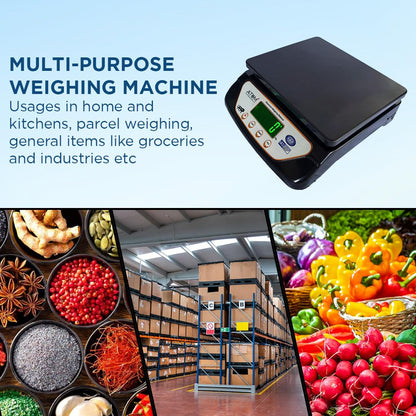 Atom 10Kg Kitchen Weight Machine 6 Months Manufacturer Warranty, Digital Scale with LCD Display, Scale for Home Baking, Cooking & Balance Diet. Machine with capacity 10Kg, SF400/A121,Color May Vary
