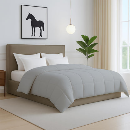 Comforter for Double Bed – All Season/AC/Summer Solid Double Bed Comforter Quilt Blanket | Dohar | Duvet | Ultra Soft & Lightweight – 300 GSM, Ivory