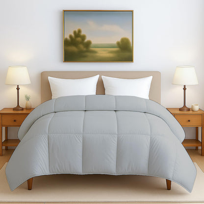 Comforter for Double Bed – All Season/AC/Summer Solid Double Bed Comforter Quilt Blanket | Dohar | Duvet | Ultra Soft & Lightweight – 300 GSM, Ivory