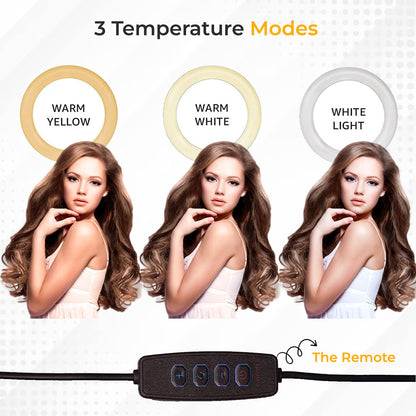 Big LED Ring Light for Camera Phone- YouTube Video Shooting and Makeup Light with 7 Feet Foldable Tripod Stand