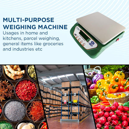 Atom 10Kg Kitchen Weight Machine 6 Months Manufacturer Warranty, Digital Scale with LCD Display, Scale for Home Baking, Cooking & Balance Diet. Machine with capacity 10Kg, SF400/A121,Color May Vary