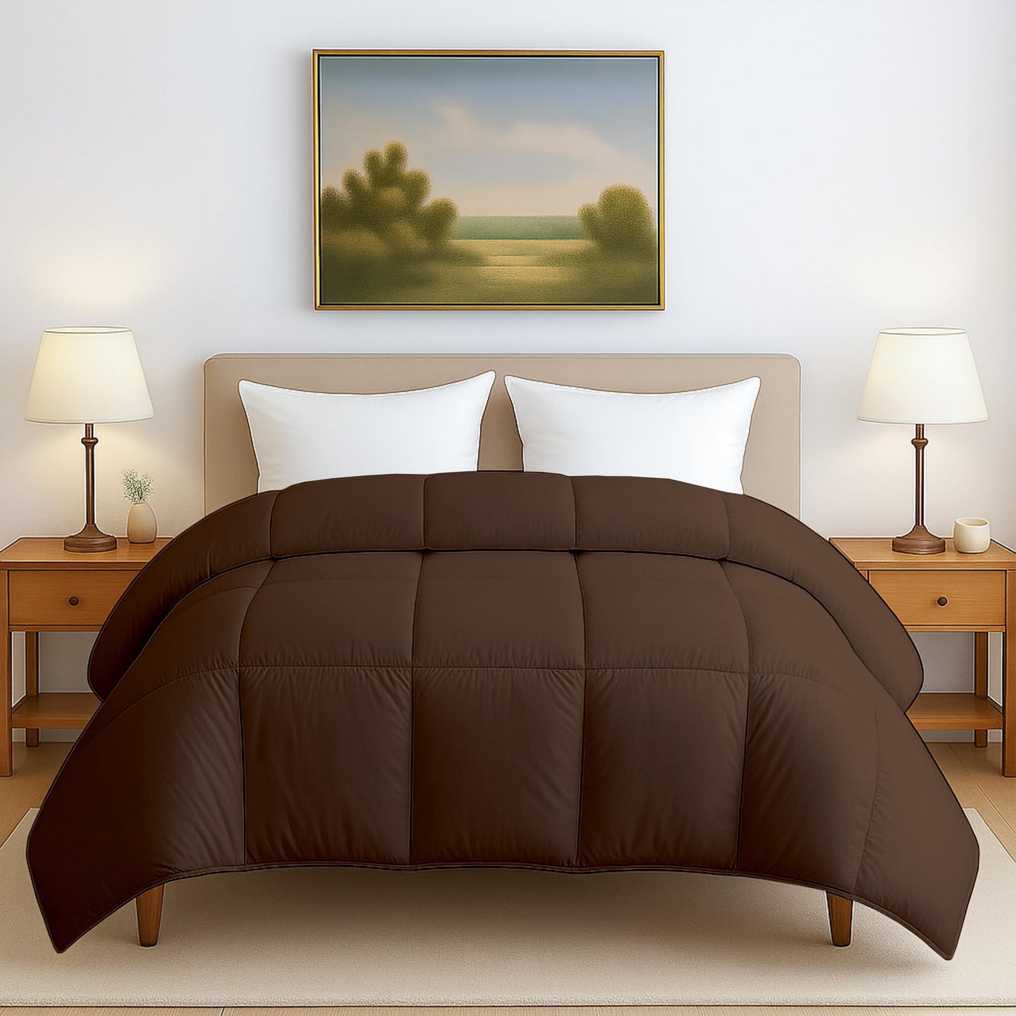 Comforter for Double Bed – All Season/AC/Summer Solid Double Bed Comforter Quilt Blanket | Dohar | Duvet | Ultra Soft & Lightweight – 300 GSM, Ivory