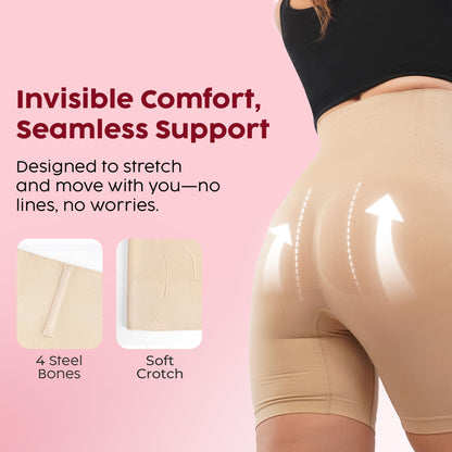 Women's Tummy Tucker Shapewear Shorts | High Waist Slim Fit Body Shaper for Women
