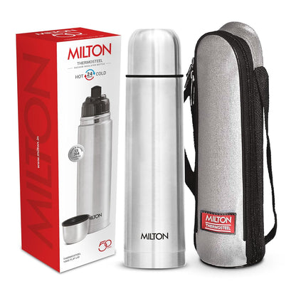 Milton Flip LidThermosteel Water Bottle - 24 Hr Hot and Cold - Leak Proof