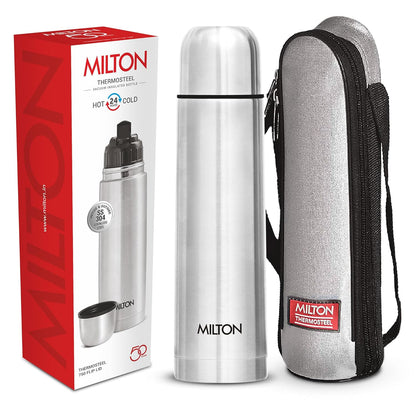 Milton Flip LidThermosteel Water Bottle - 24 Hr Hot and Cold - Leak Proof