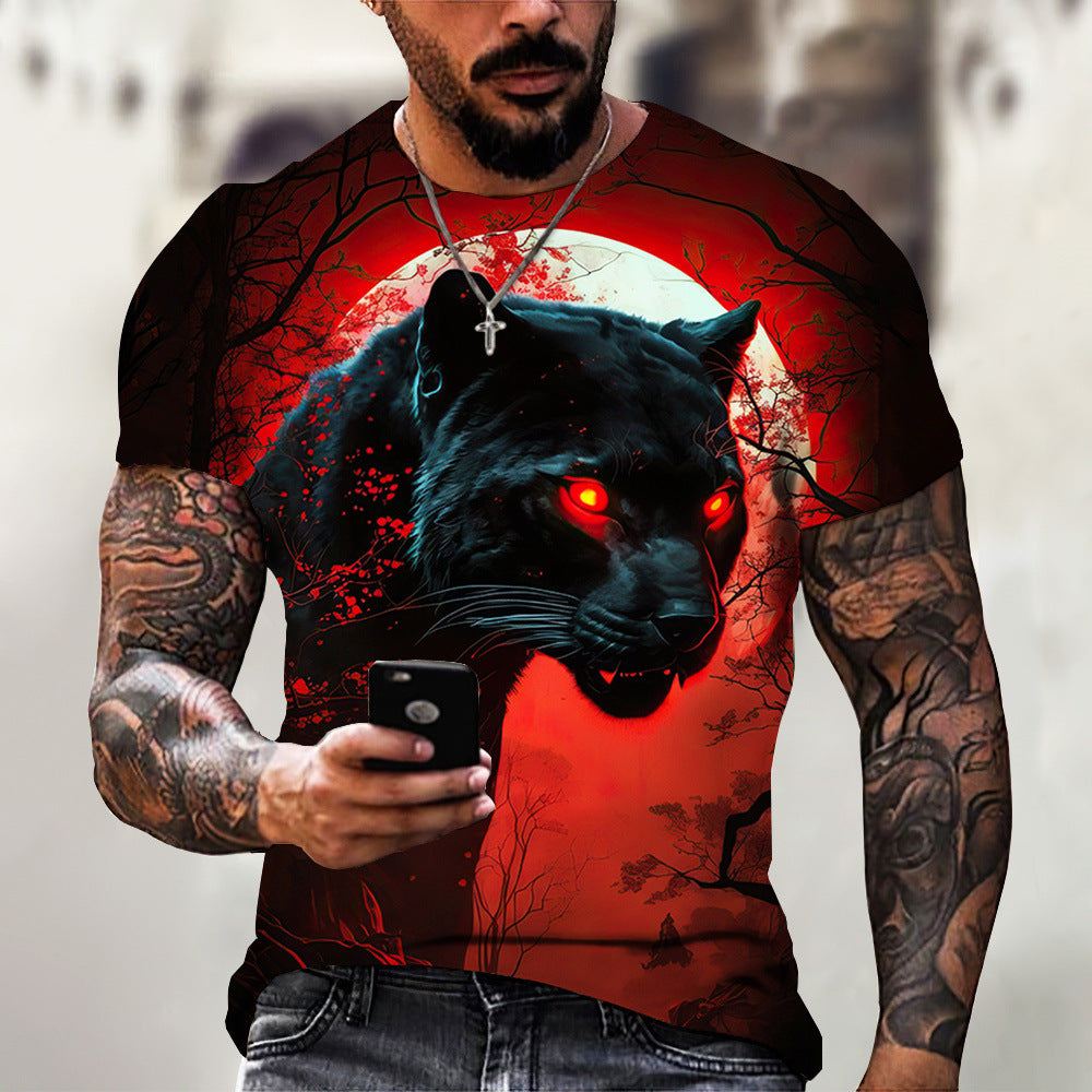 Animal Beast Lion 3D Printed  Men's T-shirt