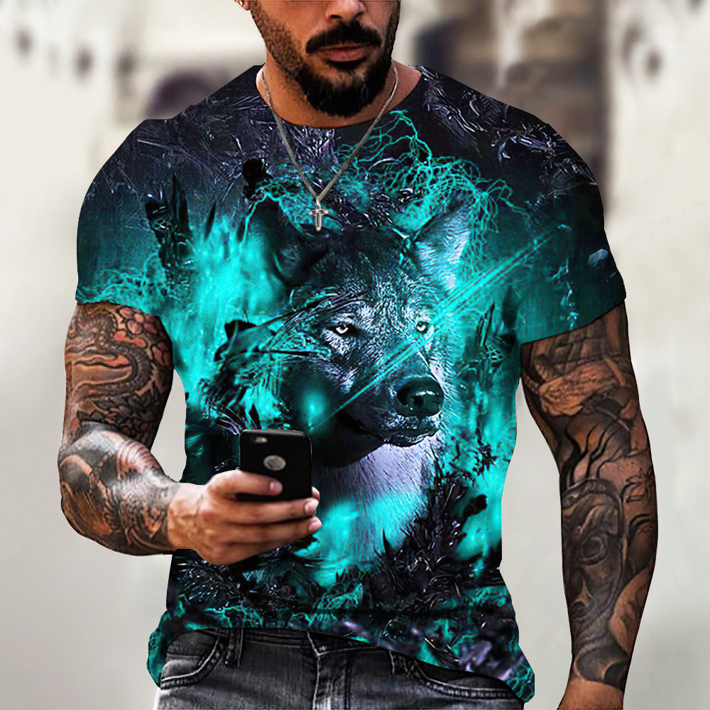 Animal Beast Lion 3D Printed  Men's T-shirt
