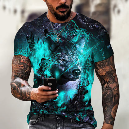 Animal Beast Lion 3D Printed  Men's T-shirt