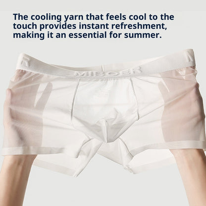Men's Transparent Ice Silk Underwear - Thin, Breathable, Traceless