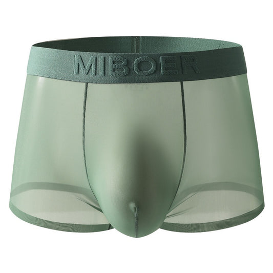 Men's Transparent Ice Silk Underwear - Thin, Breathable, Traceless
